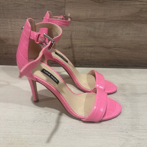 Nine West Pink Ankle Strap Heels - Picture 2 of 4